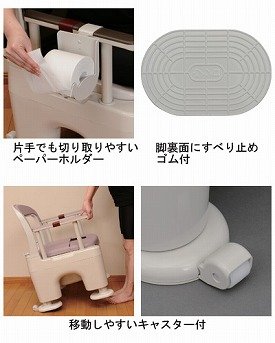Amazon.co.jp: 〈座楽〉ラフィーネ プラスチック便座タイプ モカ